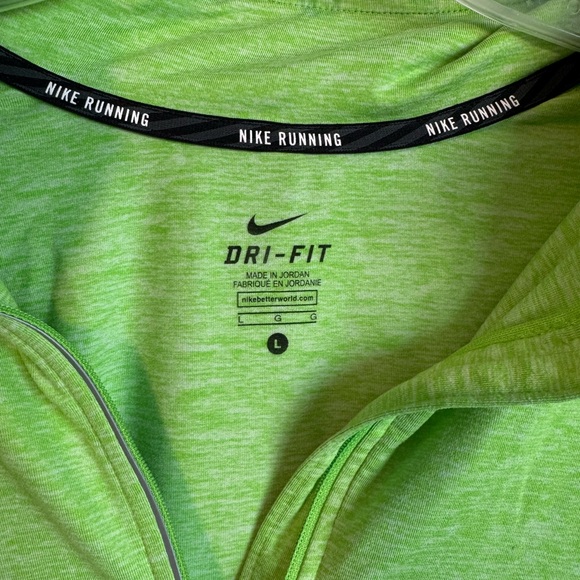 Bright Green Nike Running Quarter Zip - Picture 3 of 3